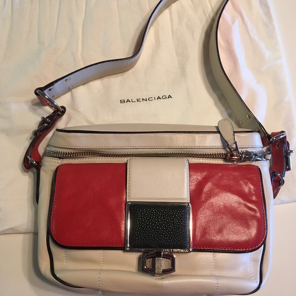 Balenciaga Color-Block Shoulder Bag